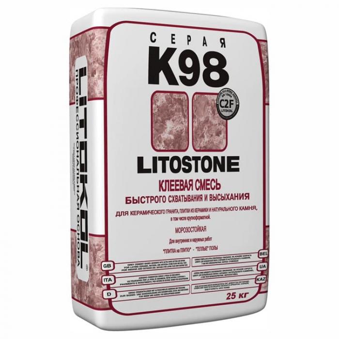 Клей Litokol Litostone K98 серый для плитки 25 кг