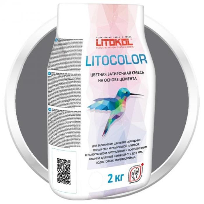 Смесь затирочная цементная Litokol Litocolor L.13 Графит для швов 2 кг