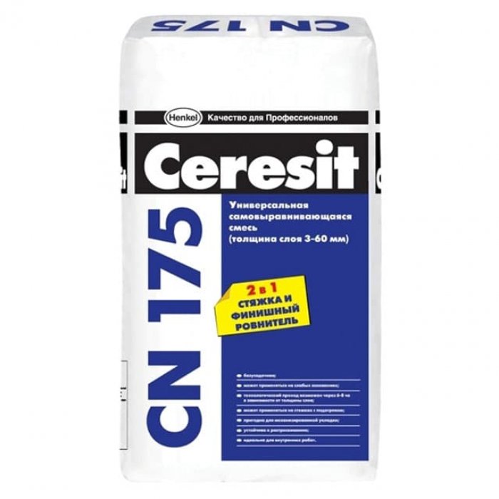 Смесь для полов полимерная Ceresit CN 175 серый 25кг
