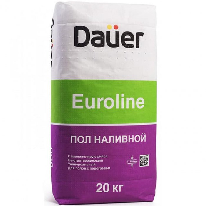 Смесь для полов гипсовая Dauer Euroline серый 20кг