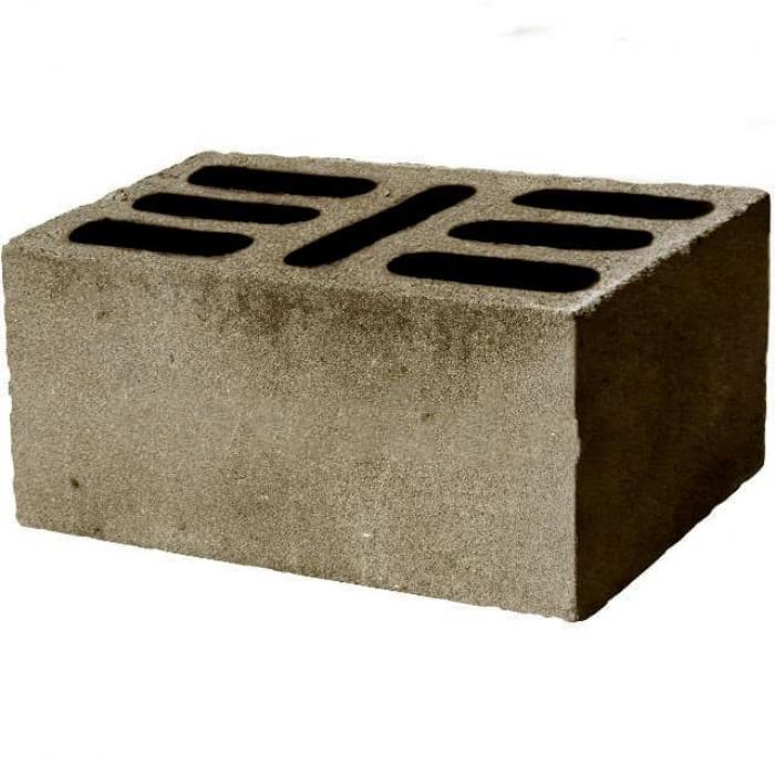 Бетонный блок стеновой серый 7-щелевой КСЛ-ПР-ПС-39-100-F75-1450 390*190*188мм