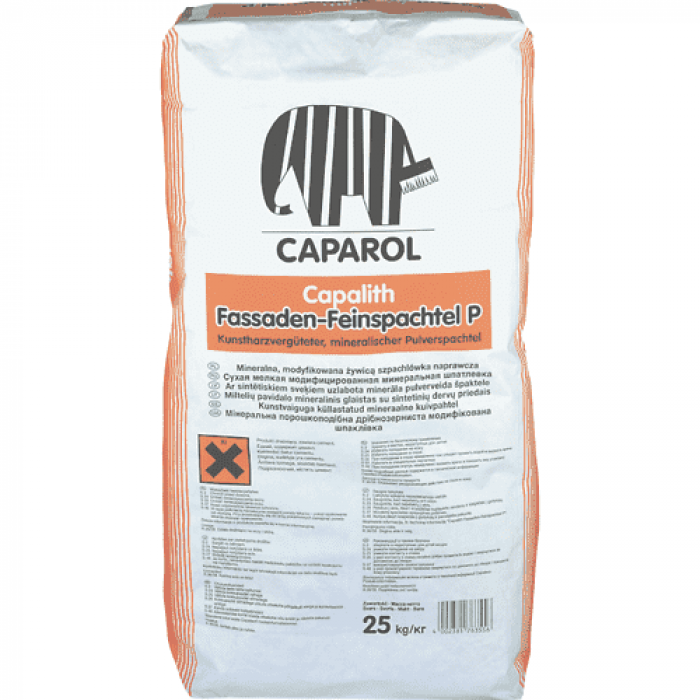 Шпатлевка фасадная минеральная Caparol Capalith Fassaden-Feinspachtel P белая 25 кг