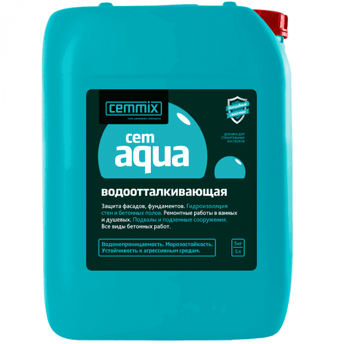 Водоотталкивающая добавка Cemmix Cem Aqua для бетона 5 л