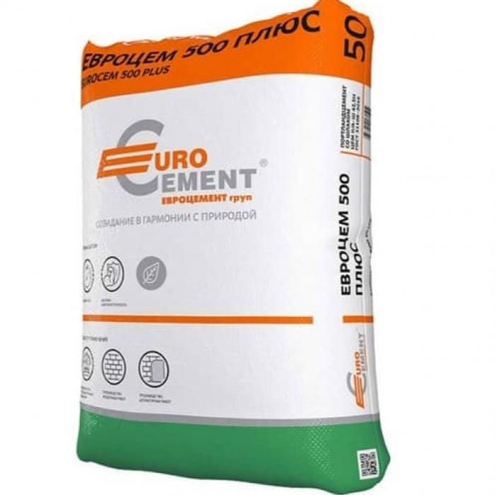 Цемент Eurocement Плюс М500 Д20 ЦЕМ II А-Ш серый 50 кг