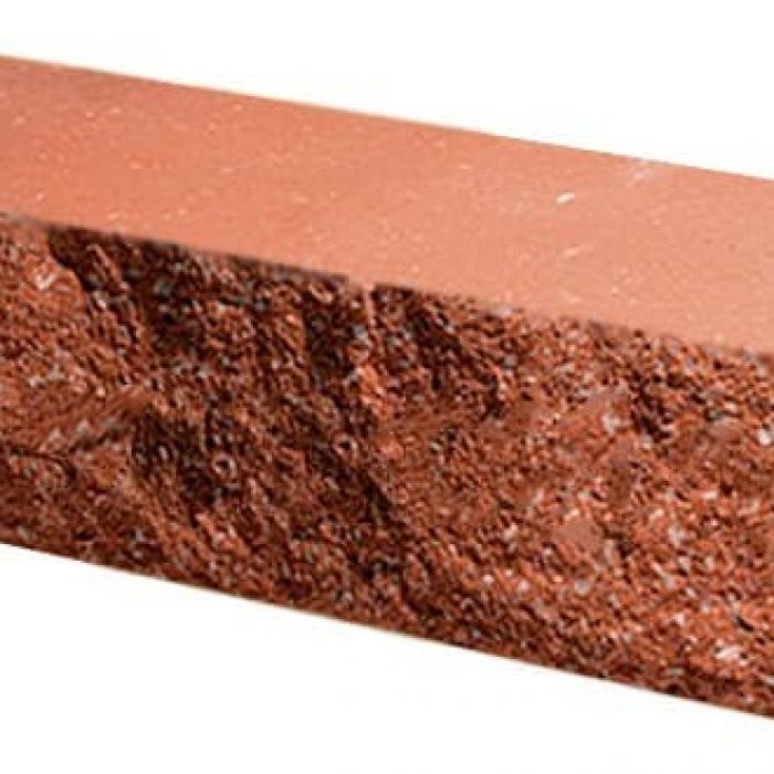 Кирпич облицовочный гиперпрессованный полнотелый брусок красный скол скала 250*50*65мм Судогодский