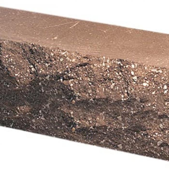 Кирпич облицовочный гиперпрессованный полнотелый брусок коричневый скол скала 250*50*88мм Судогодский