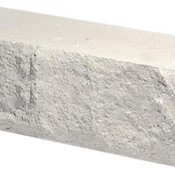 Кирпич облицовочный гиперпрессованный полнотелый брусок белый скол скала 250*50*88мм Судогодский
