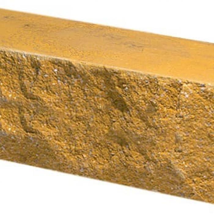 Кирпич облицовочный гиперпрессованный полнотелый брусок желтый скол скала 250*50*88мм Судогодский