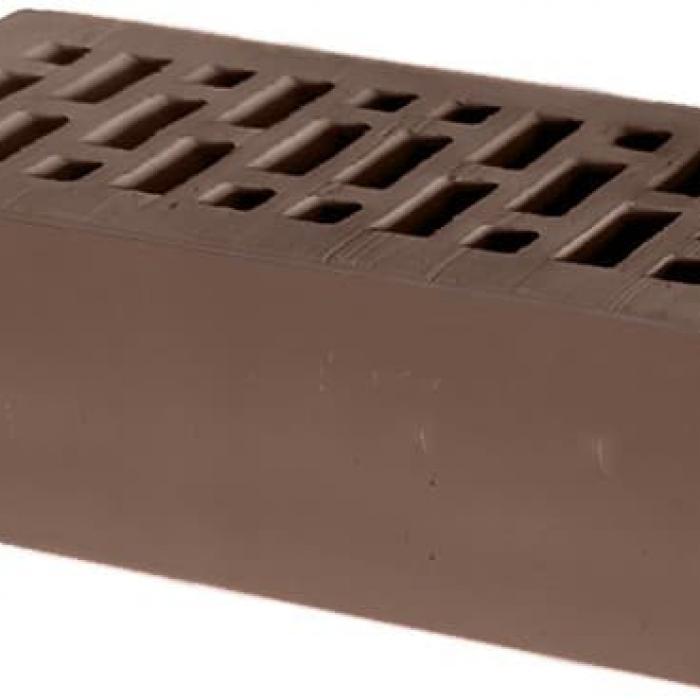 Кирпич облицовочный керамический щелевой шоколад гладкий 250*120*88мм Новомосковск