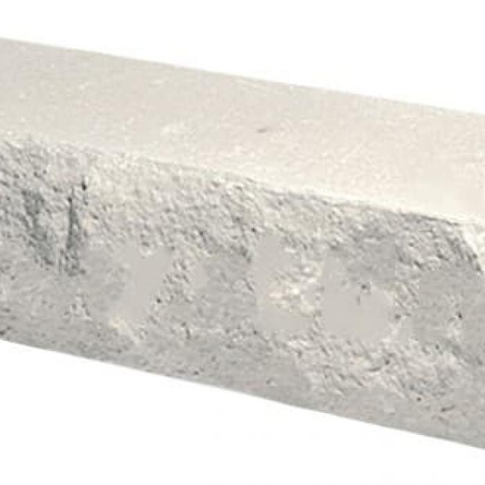 Кирпич облицовочный гиперпрессованный полнотелый брусок белый скол скала 250*50*65мм Судогодский