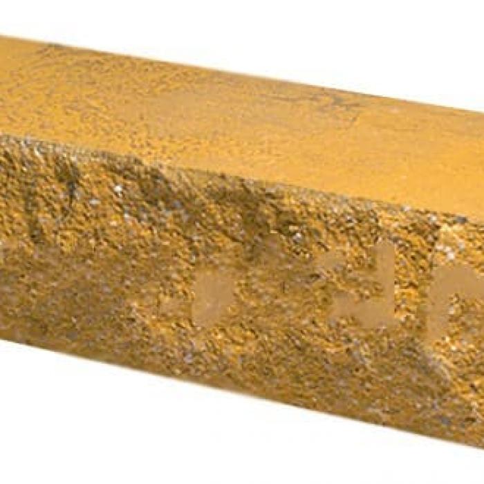 Кирпич облицовочный гиперпрессованный полнотелый брусок желтый скол скала 250*50*65мм Судогодский