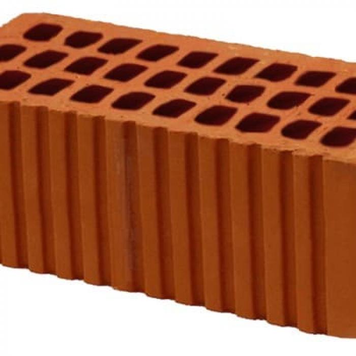 Кирпич строительный керамический щелевой рифленый красный 250*120*88 Михнево
