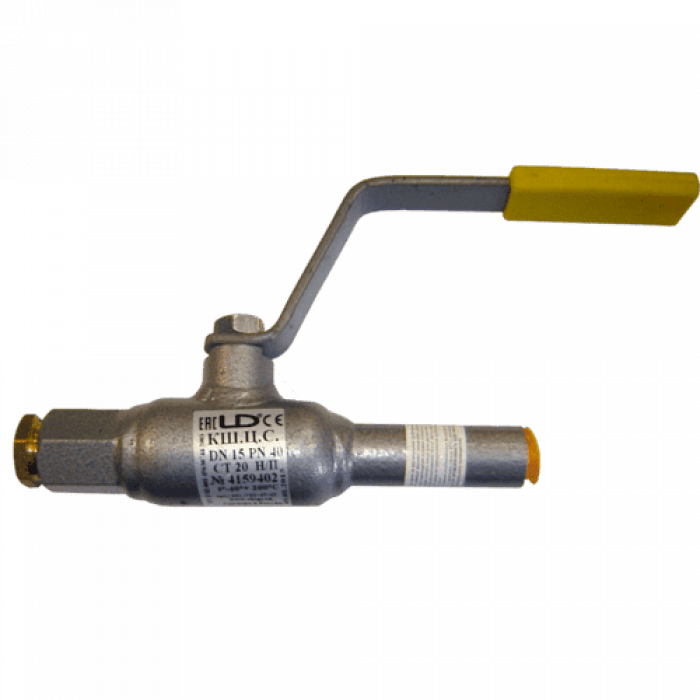 Кран шаровой стальной КШ.Ц.С Ду 100 Ру25 под приварку спускной сервисный LD КШ.Ц.С.100/080.025.Н/П.02