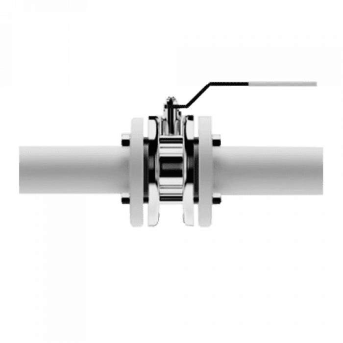 Кран шаровой стальной Стриж Ду 65 Ру16 межфланцевый полнопроходной оцинкованный L=92мм LD 065.016.02.Zn