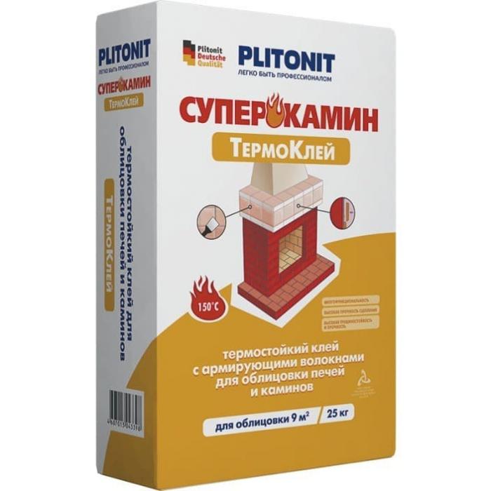 Клей Plitonit Суперкамин Термоклей для облицовки печей и каминов 25 кг
