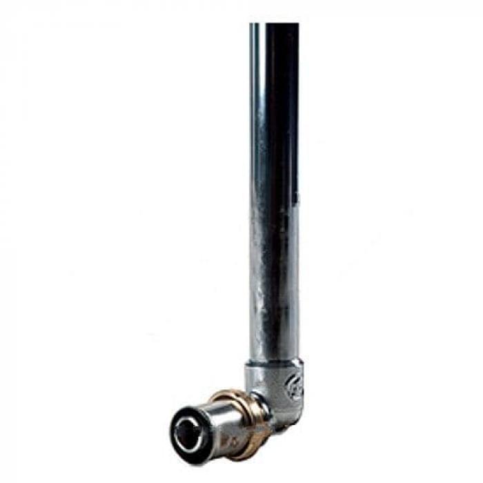 Угольник для подключения труб к радиатору латунный RM128 Дн 16 90 гр. пресс Giacomini Италия