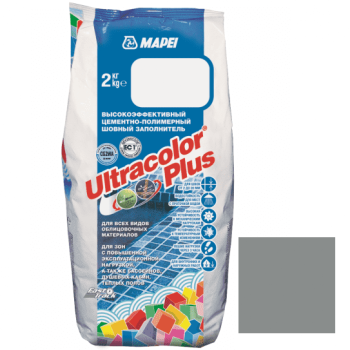 Затирка Mapei Ultracolor Plus 112 серая 2 кг
