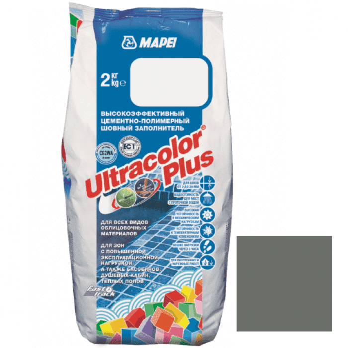 Затирка Mapei Ultracolor Plus 113 темно-серая 2 кг