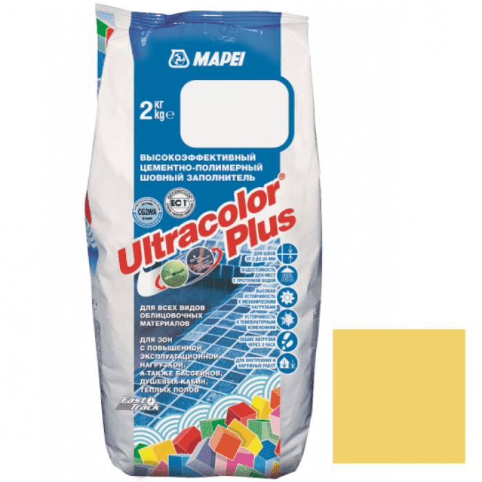 Затирка Mapei Ultracolor Plus 150 желтая 2 кг